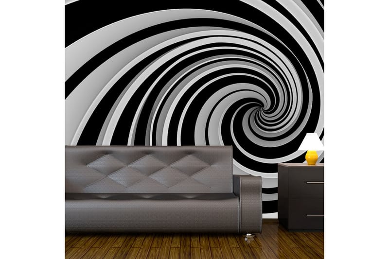 Fototapet Black And White Swirl 300x231 - Artgeist sp. z o. o. - Innredning - Veggdekorasjon - Tapeter - Fototapeter