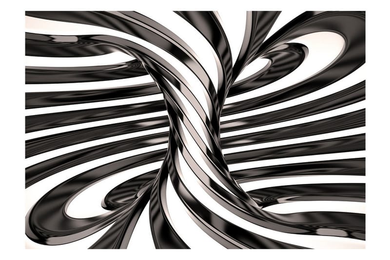 Fototapet Black And White Swirl 350x245 - Artgeist sp. z o. o. - Innredning - Veggdekorasjon - Tapeter - Fototapeter