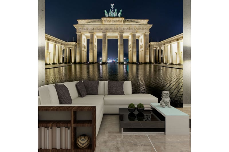 Fototapet Brandenburger Tor Om Natten 450x270 - Artgeist sp. z o. o. - Innredning - Veggdekorasjon - Tapeter - Fototapeter