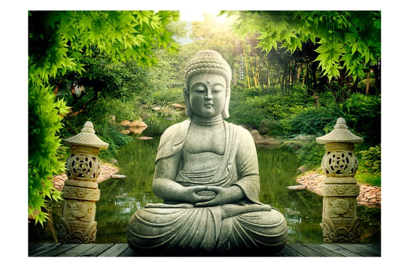 Fototapet Buddha's Garden 300x210 - Artgeist sp. z o. o. - Innredning - Veggdekorasjon - Tapeter - Fototapeter