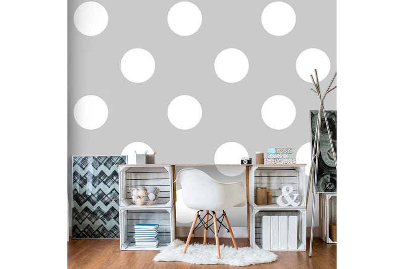 Fototapet Charming Dots 200x140 - Innredning - Veggdekorasjon - Tapeter - Fototapeter