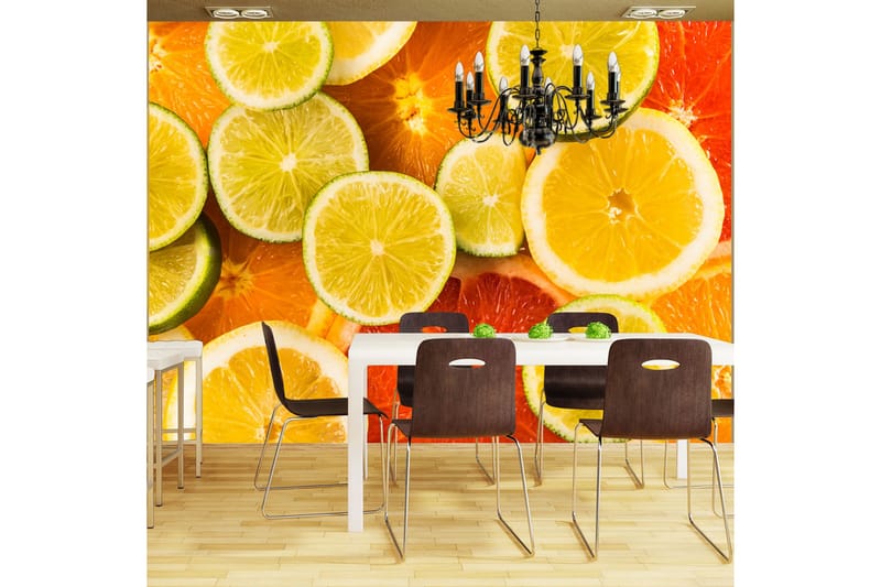 Fototapet Citrus Fruits 350x270 - Artgeist sp. z o. o. - Innredning - Veggdekorasjon - Tapeter - Fototapeter