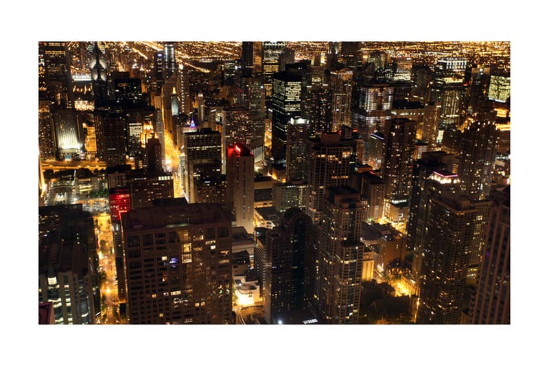 Fototapet City By Night Chicago Usa 450x270 - Artgeist sp. z o. o. - Innredning - Veggdekorasjon - Tapeter - Fototapeter