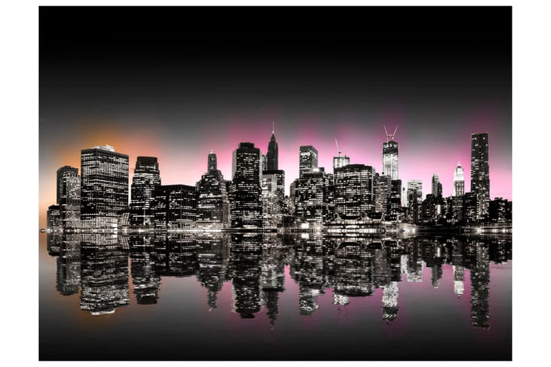 Fototapet Colorful Glow Over NYC 350x270 - Artgeist sp. z o. o. - Innredning - Veggdekorasjon - Tapeter - Fototapeter