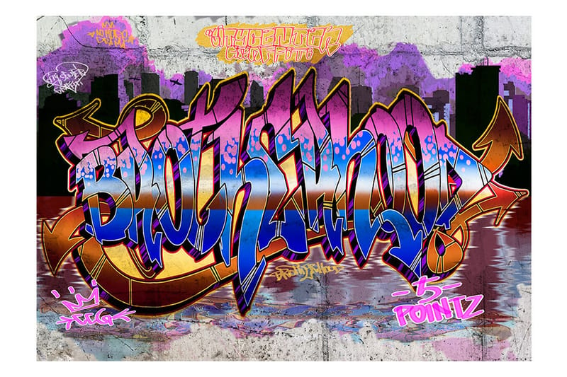 Fototapet Colorful Mural 350x245 - Artgeist sp. z o. o. - Innredning - Veggdekorasjon - Tapeter - Fototapeter