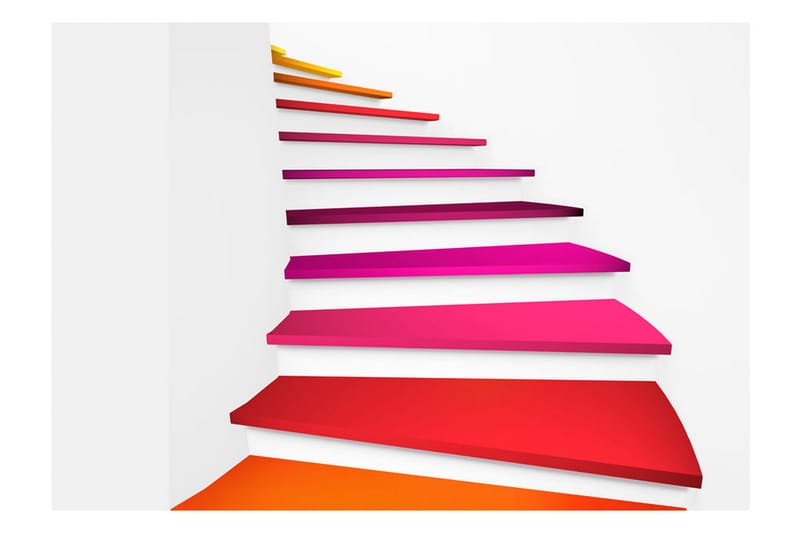 Fototapet Colorful Stairs 100x70 - Artgeist sp. z o. o. - Innredning - Veggdekorasjon - Tapeter - Fototapeter