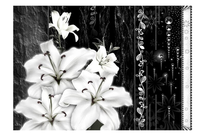 Fototapet Crying Lilies 200x140 - Artgeist sp. z o. o. - Innredning - Veggdekorasjon - Tapeter - Fototapeter