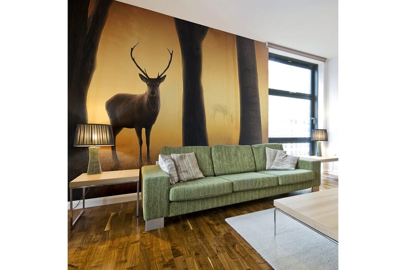 Fototapet Deer In His Natural Habitat 250x193 - Artgeist sp. z o. o. - Innredning - Veggdekorasjon - Tapeter - Fototapeter