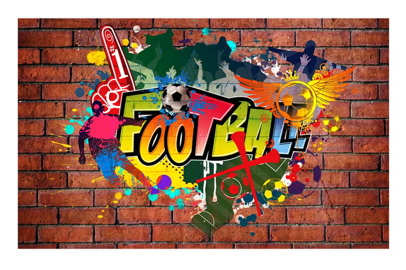 Fototapet Football fans! 150x105 - Artgeist sp. z o. o. - Innredning - Veggdekorasjon - Tapeter - Fototapeter