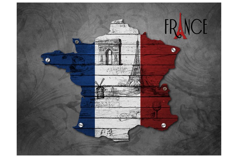 Fototapet France Symbols 200x154 - Artgeist sp. z o. o. - Innredning - Veggdekorasjon - Tapeter - Fototapeter