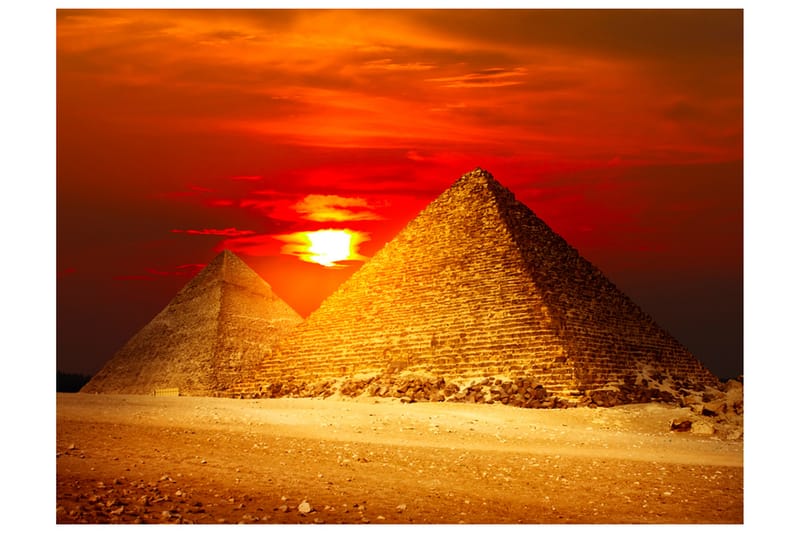 Fototapet Giza Necropolis Solnedgang 400x309 - Artgeist sp. z o. o. - Innredning - Veggdekorasjon - Tapeter - Fototapeter