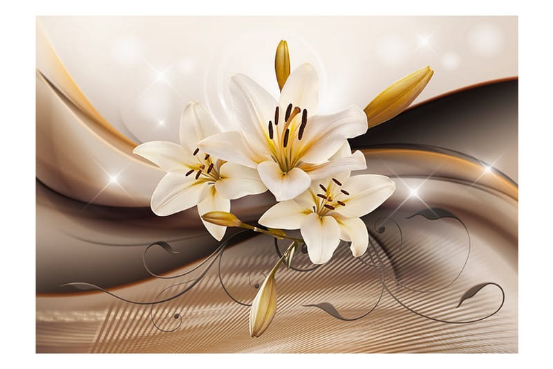 Fototapet Golden Lily 100x70 - Artgeist sp. z o. o. - Innredning - Veggdekorasjon - Tapeter - Fototapeter