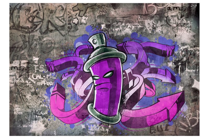 Fototapet Graffiti Spray Can 100x70 - Artgeist sp. z o. o. - Innredning - Veggdekorasjon - Tapeter - Fototapeter