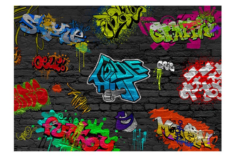 Fototapet Graffiti Wall 100x70 - Artgeist sp. z o. o. - Innredning - Veggdekorasjon - Tapeter - Fototapeter