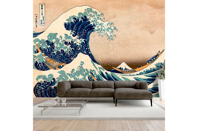 Fototapet Hokusai The Great Wave Off Kanagawa 200x140 - Artgeist sp. z o. o. - Innredning - Veggdekorasjon - Tapeter - Fototapeter