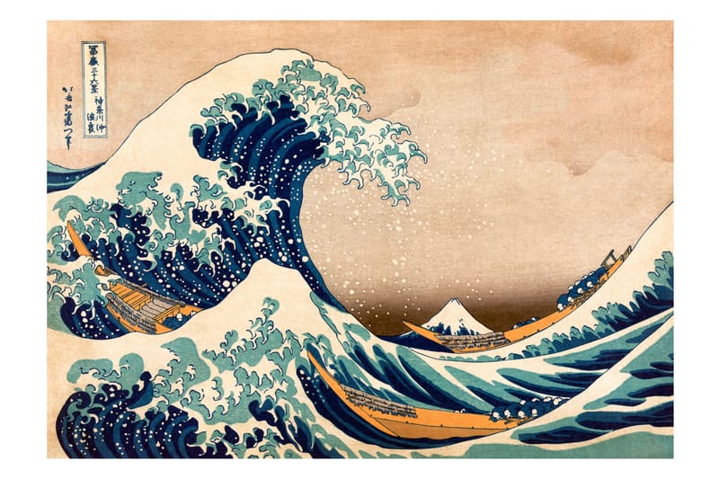 Fototapet Hokusai The Great Wave Off Kanagawa 350x245 - Artgeist sp. z o. o. - Innredning - Veggdekorasjon - Tapeter - Fototapeter