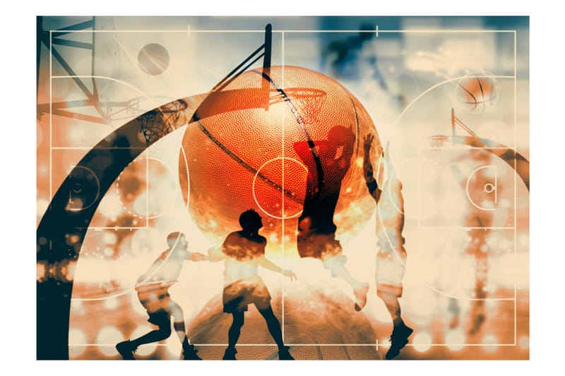 Fototapet I Love Basketball! 200x140 - Artgeist sp. z o. o. - Innredning - Veggdekorasjon - Tapeter - Fototapeter