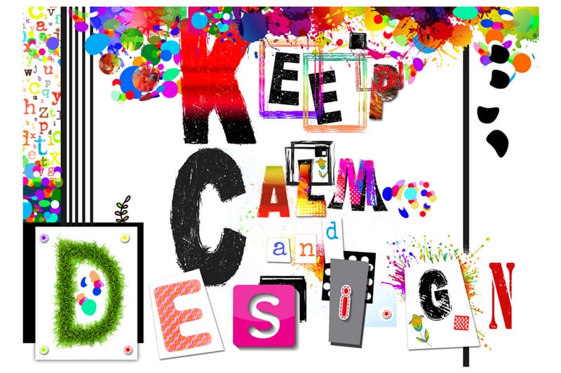 Fototapet Keep Calm And Design 150x105 - Artgeist sp. z o. o. - Innredning - Veggdekorasjon - Tapeter - Fototapeter