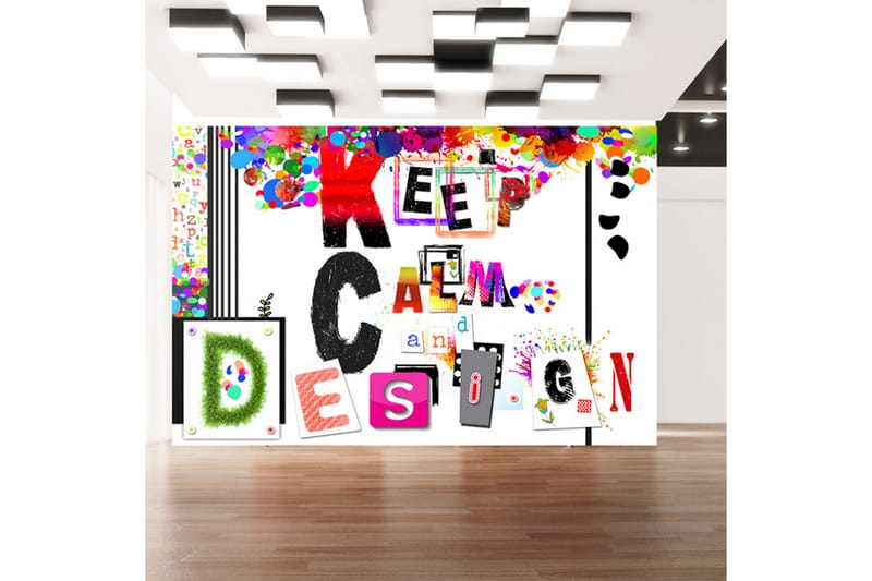 Fototapet Keep Calm And Design 150x105 - Artgeist sp. z o. o. - Innredning - Veggdekorasjon - Tapeter - Fototapeter