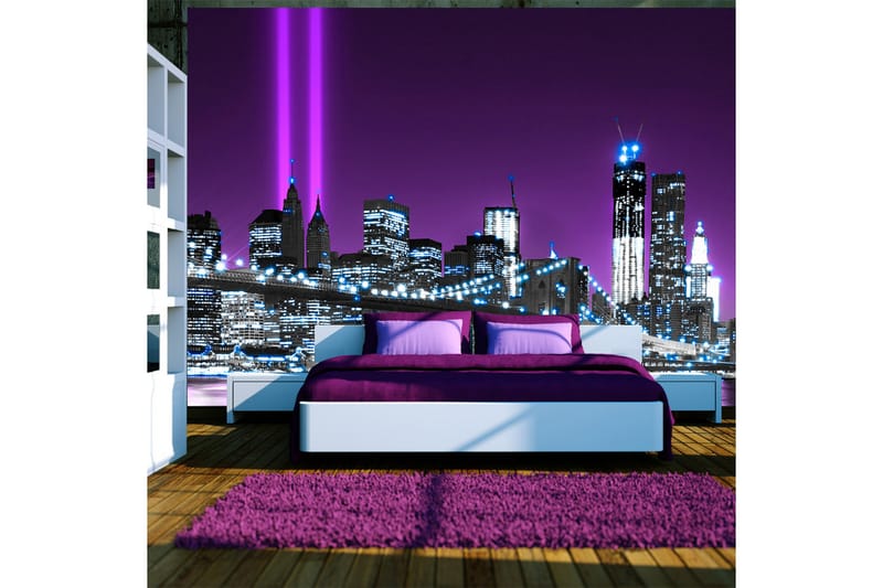 Fototapet Luminous Manhattan 100x70 - Artgeist sp. z o. o. - Innredning - Veggdekorasjon - Tapeter - Fototapeter