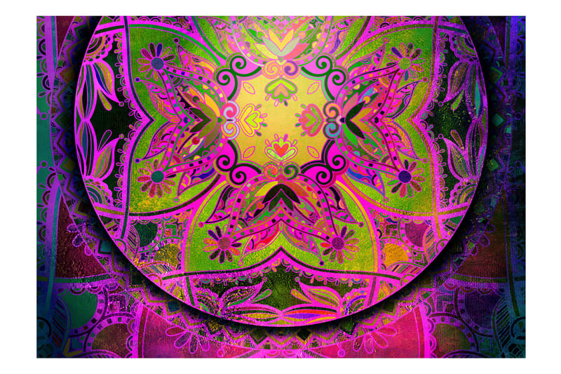 Fototapet Mandala Pink Expression 350x245 - Artgeist sp. z o. o. - Innredning - Veggdekorasjon - Tapeter - Fototapeter