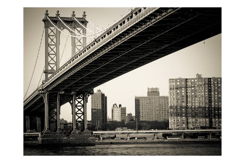 Fototapet Manhattan Bridge New York 400x309 - Artgeist sp. z o. o. - Innredning - Veggdekorasjon - Tapeter - Fototapeter