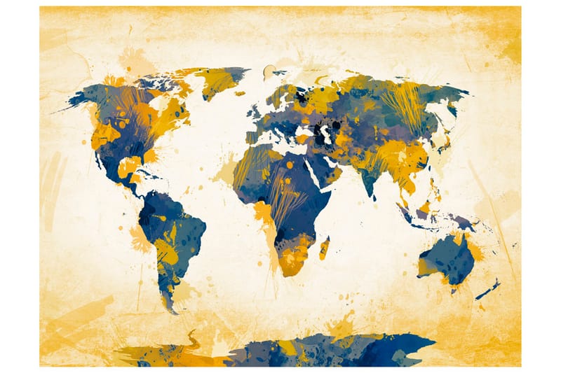 Fototapet Map Of The World Sun And Sky 350x270 - Artgeist sp. z o. o. - Innredning - Veggdekorasjon - Tapeter - Fototapeter