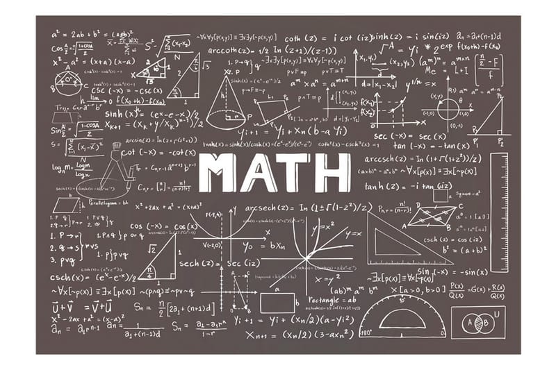 Fototapet Mathematical Handbook 100x70 - Artgeist sp. z o. o. - Innredning - Veggdekorasjon - Tapeter - Fototapeter