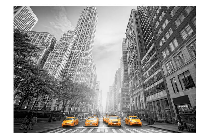 Fototapet New York Yellow Taxis 200x140 - Artgeist sp. z o. o. - Innredning - Veggdekorasjon - Tapeter - Fototapeter