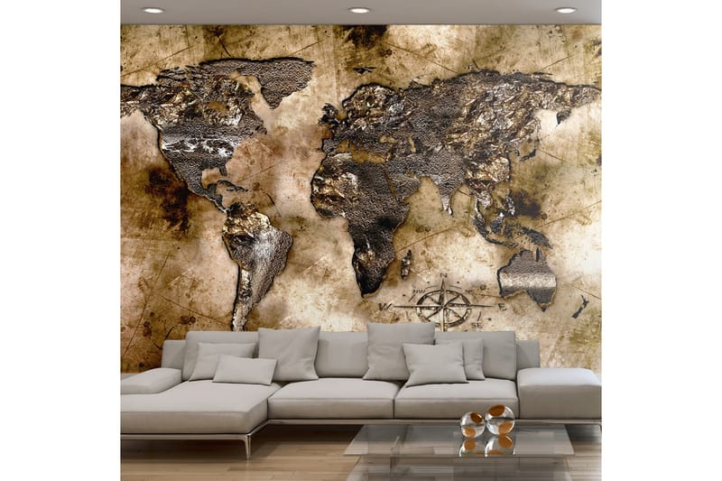 Fototapet Old World Map 100x70 - Innredning - Veggdekorasjon - Tapeter - Fototapeter