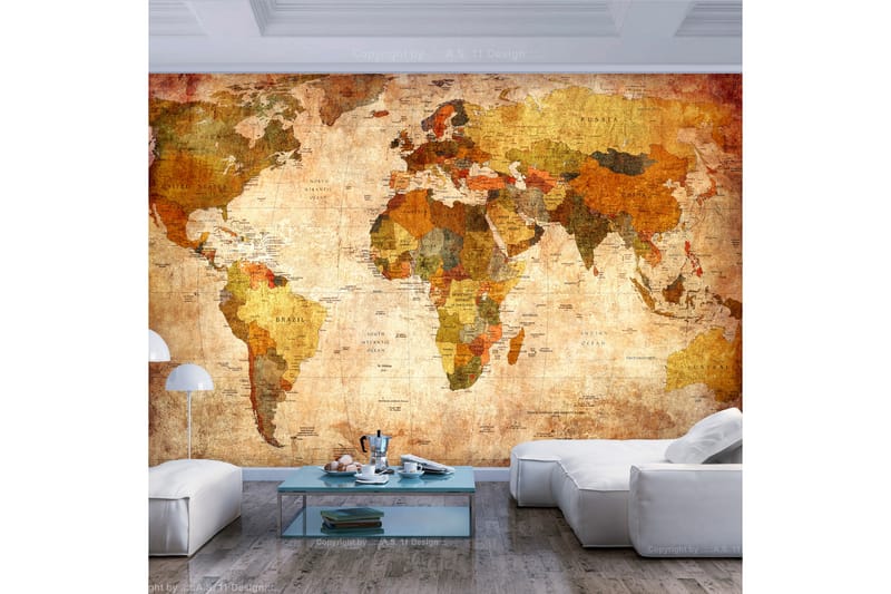 Fototapet Old World Map 150x105 - Innredning - Veggdekorasjon - Tapeter - Fototapeter