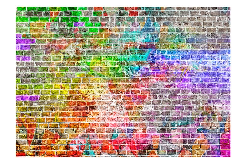 Fototapet Rainbow Wall 250x175 - Artgeist sp. z o. o. - Innredning - Veggdekorasjon - Tapeter - Fototapeter