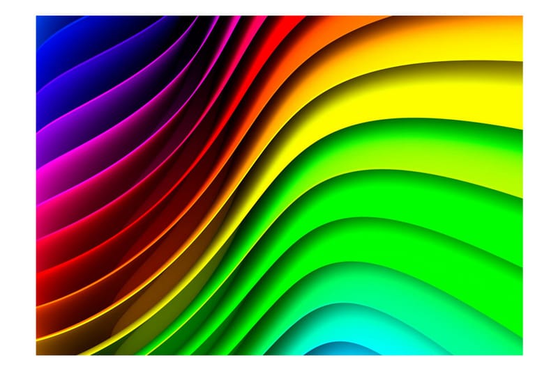 Fototapet Rainbow Waves 150x105 - Artgeist sp. z o. o. - Innredning - Veggdekorasjon - Tapeter - Fototapeter