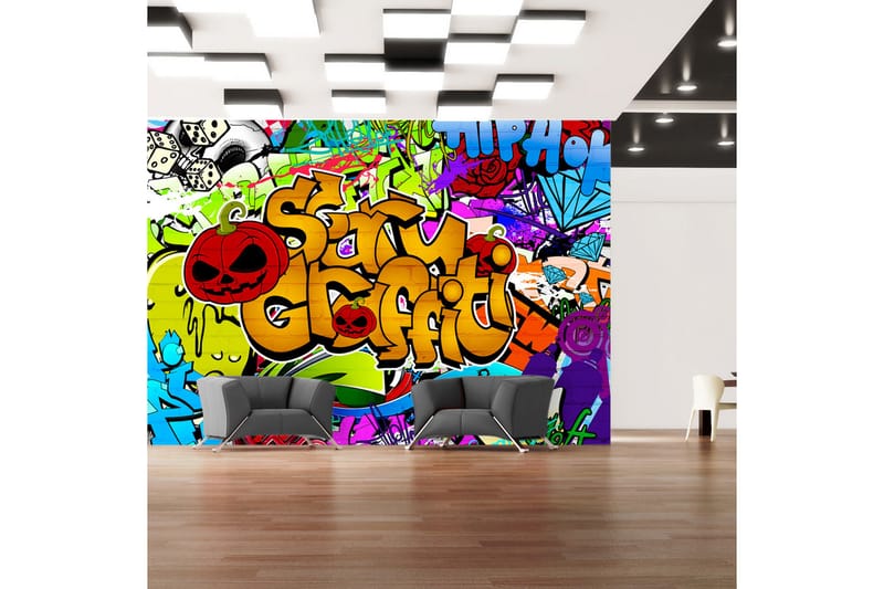 Fototapet Scary Graffiti 100x70 - Artgeist sp. z o. o. - Innredning - Veggdekorasjon - Tapeter - Fototapeter