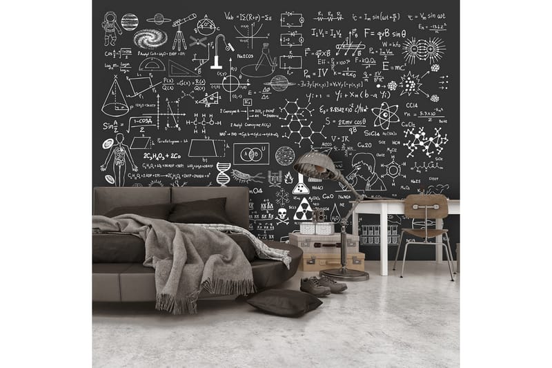 Fototapet Science On Chalkboard 150x105 - Innredning - Veggdekorasjon - Tapeter - Fototapeter