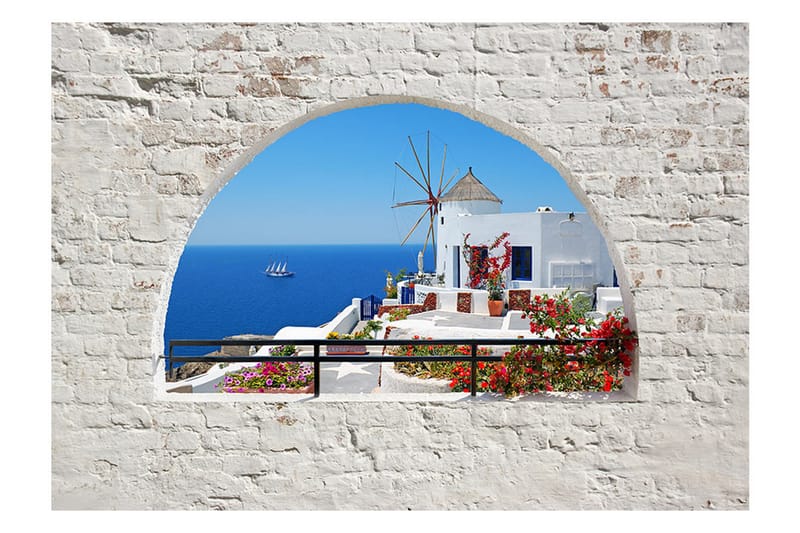 Fototapet Sommer I Santorini 200x140 - Artgeist sp. z o. o. - Innredning - Veggdekorasjon - Tapeter - Fototapeter