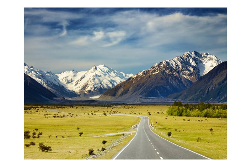 Fototapet Southern Alps New Zealand 200x154 - Artgeist sp. z o. o. - Innredning - Veggdekorasjon - Tapeter - Fototapeter