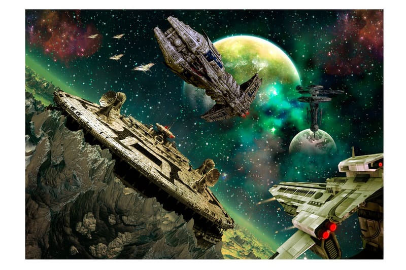 Fototapet Space Fleet 100x70 - Artgeist sp. z o. o. - Innredning - Veggdekorasjon - Tapeter - Fototapeter