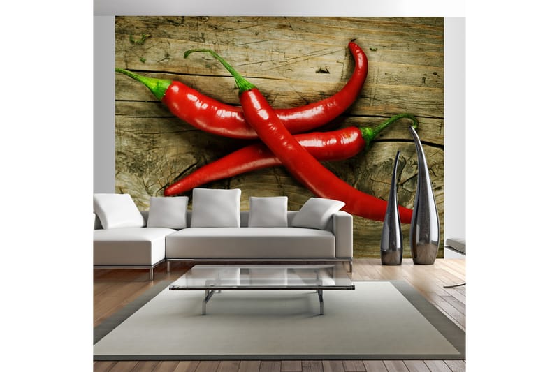 Fototapet Spicy Chili Peppers 250x193 - Artgeist sp. z o. o. - Innredning - Veggdekorasjon - Tapeter - Fototapeter