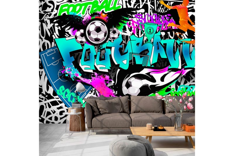 Fototapet Sports Graffiti 150x105 - Innredning - Veggdekorasjon - Tapeter - Fototapeter