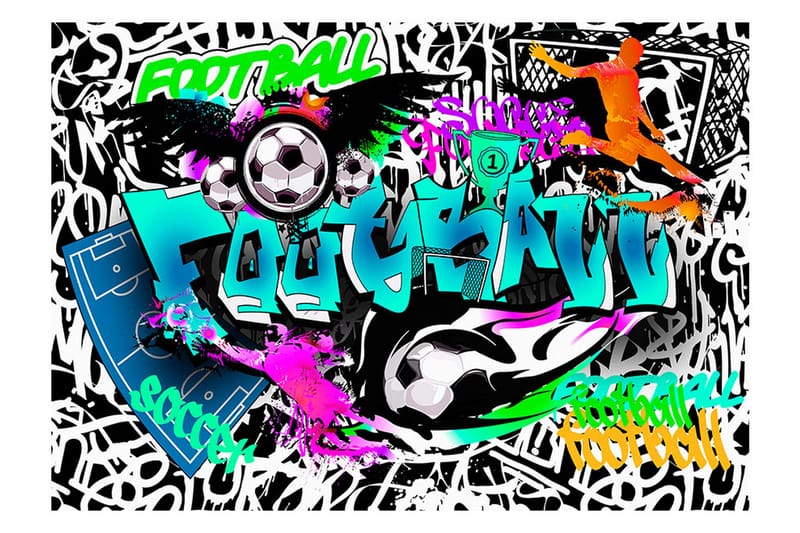 Fototapet Sports Graffiti 300x210 - Innredning - Veggdekorasjon - Tapeter - Fototapeter