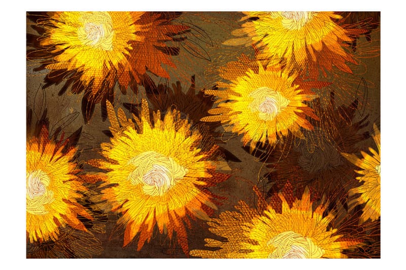 Fototapet Sunflower Dance 100x70 - Artgeist sp. z o. o. - Innredning - Veggdekorasjon - Tapeter - Fototapeter