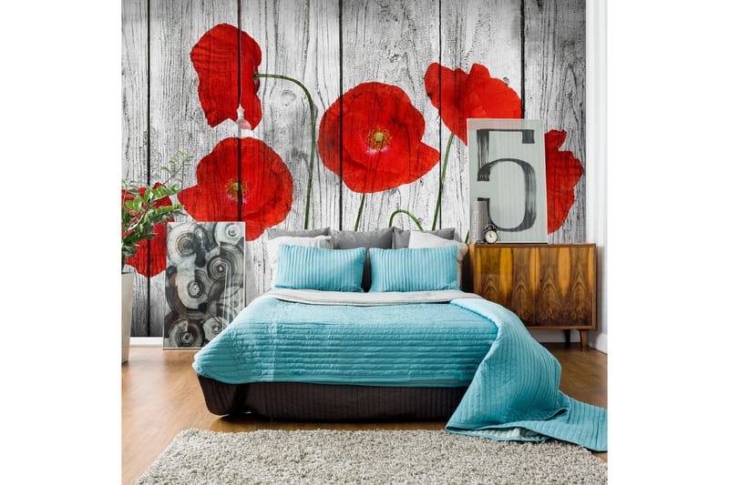 Fototapet Tale Of Red Poppies 250x175 - Artgeist sp. z o. o. - Innredning - Veggdekorasjon - Tapeter - Fototapeter