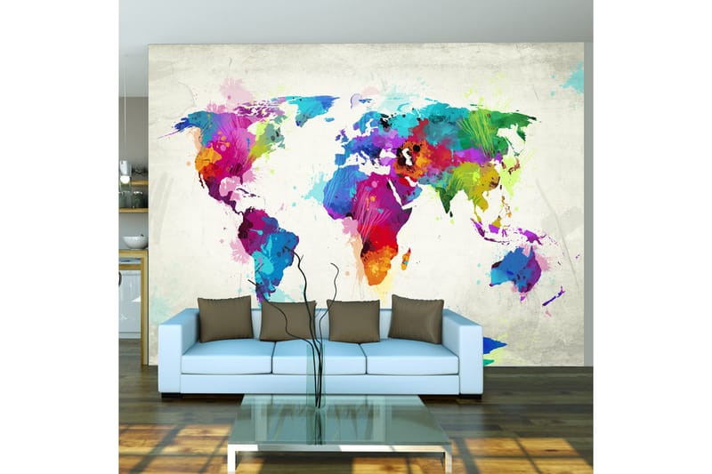 Fototapet The Map Of Happiness 200x154 - Artgeist sp. z o. o. - Innredning - Veggdekorasjon - Tapeter - Fototapeter