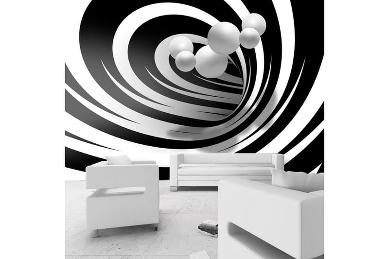 Fototapet Twisted In Black & White 200x140 - Artgeist sp. z o. o. - Innredning - Veggdekorasjon - Tapeter - Fototapeter