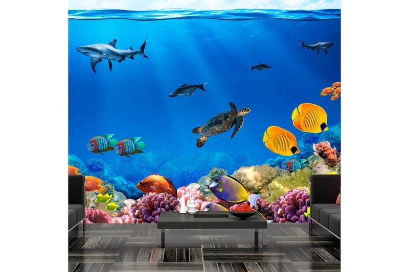 Fototapet Underwater Kingdom 150x105 - Artgeist sp. z o. o. - Innredning - Veggdekorasjon - Tapeter - Fototapeter