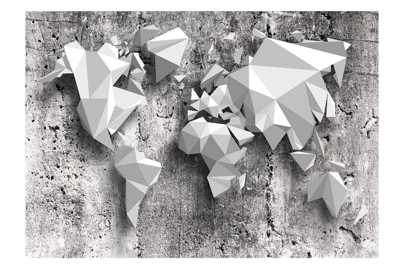 Fototapet World Map Origami 400x280 - Artgeist sp. z o. o. - Innredning - Veggdekorasjon - Tapeter - Fototapeter