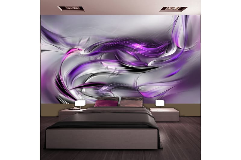 Fototapet XXL Purple Swirls II 500x280 - Artgeist sp. z o. o. - Innredning - Veggdekorasjon - Tapeter - Fototapeter