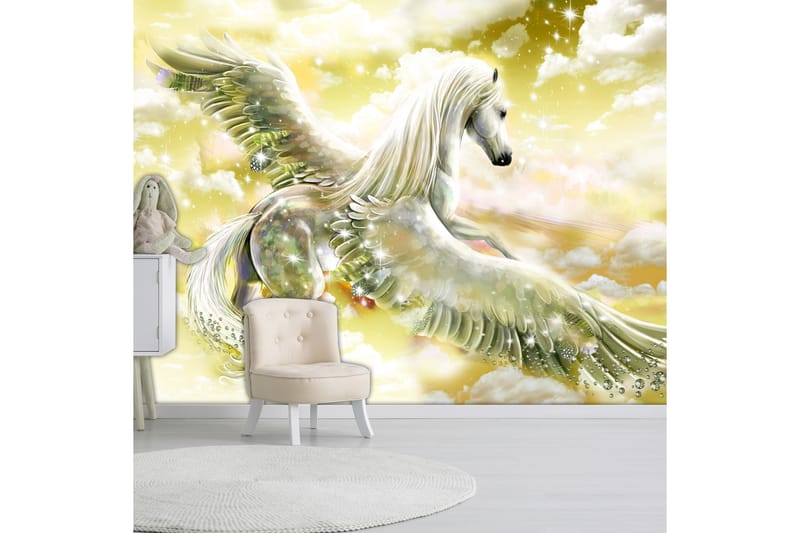 Fototapet Pegasus Yellow 350x245 - Innredning - Veggdekorasjon - Tapeter - Fototapeter