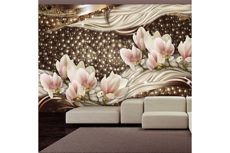 Fototapet Pearls And Magnolias 350x245 - Artgeist sp. z o. o. - Innredning - Veggdekorasjon - Tapeter - Fototapeter